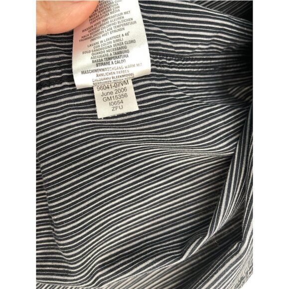 Harley Davidson Button Down Long Sleeve Embroidered Striped Shirt Size M Black G - Picture 7 of 9